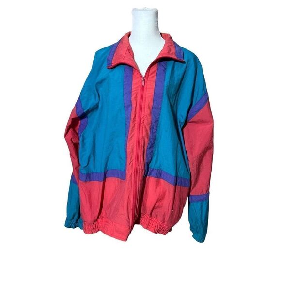 1990s Sports Accent Windbreaker - Picture 1 of 8